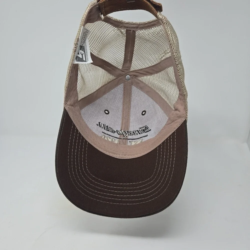 SnapOn baseball cap‎ Brown With Nylon Mesh Adjustable Trucker Hat
